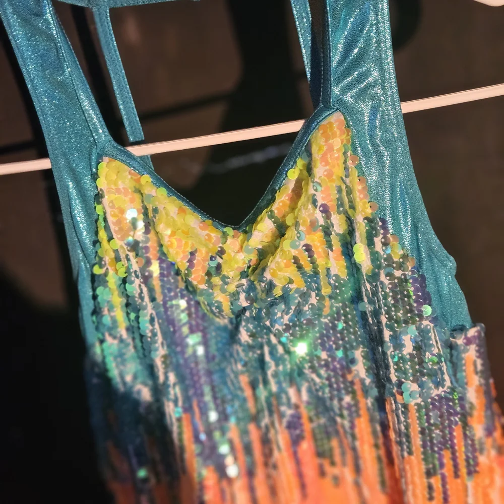 Colorful Sequin Mini Dress - Picture 5 of 6